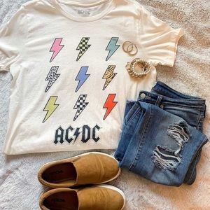 AC/DC Lightning Bolt Short Sleeve Graphic Tee